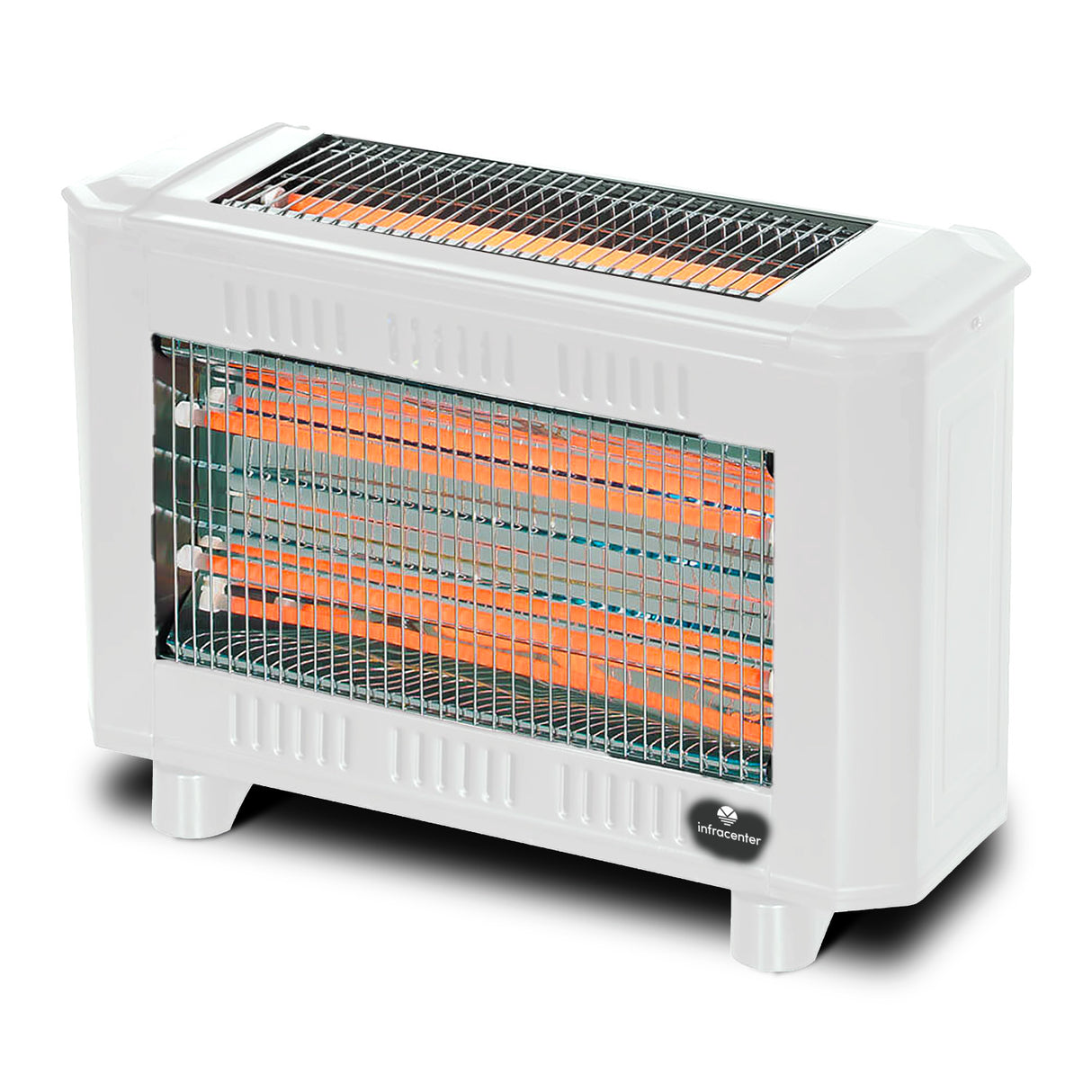 Quartz Heater 2000W Vit – Flyttbar Infravärmare med Snabb och Behaglig Värme