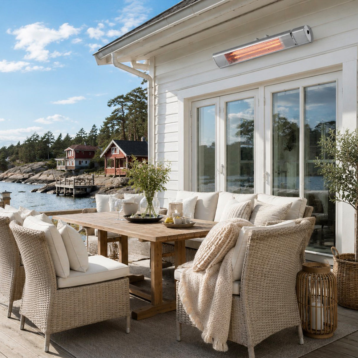 Terrassvärmare Outside Heater 2000W – Kraftfull infravärme för utomhusbruk året runt
