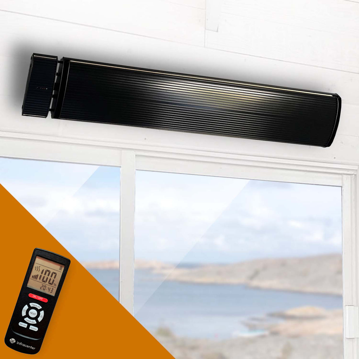 Dark Heater 1800W Night Black – Infravärmare utan Ljus för Uterum & Inglasade Balkonger