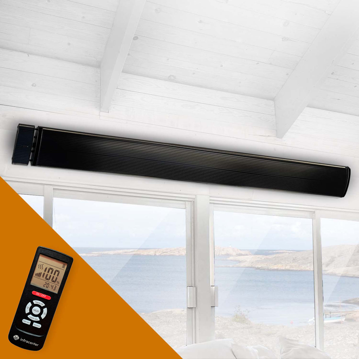 Dark Heater 3200W Black – Kraftfull Terrassvärmare utan ljus för Uterum, Restaurang & Inglasade Balkonger
