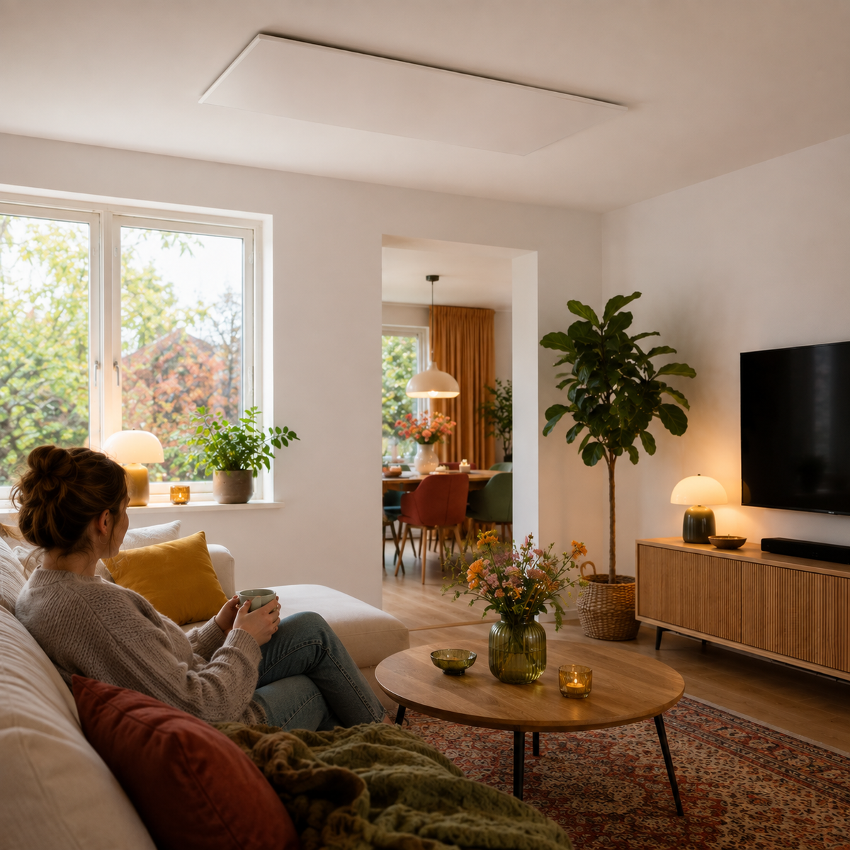 Infravärmepanel Standard 1000W – Diskret Infrapanel för Hem, Badrum & Kontor