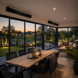 Dark Heater 3200W Nero – Potente riscaldatore da terrazza senza luce per verande, ristoranti e balconi vetrati