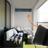 Dark Heater 1800W Night Black – Infravärmare utan Ljus för Uterum & Inglasade Balkonger