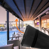 Dark Heater 1800W Night Black – Infravärmare utan Ljus för Uterum & Inglasade Balkonger