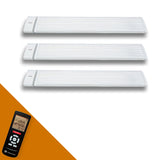 Infravärmepaket 3x Dark Heater 1800W Milky White – Infravärmare utan Ljus för Uterum & Inglasade Balkonger