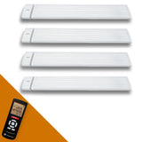 Infravärmepaket 4x Dark Heater 1800W Milky White – Infravärmare utan Ljus för Uterum & Inglasade Balkonger