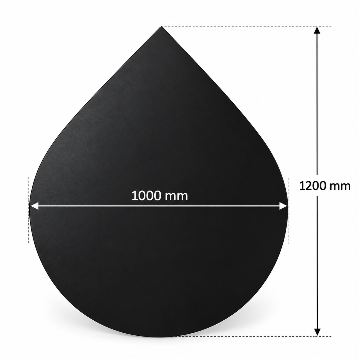 Revestimiento de suelo de placa esmaltada para estufa – 120 × 100 cm, en forma de gota