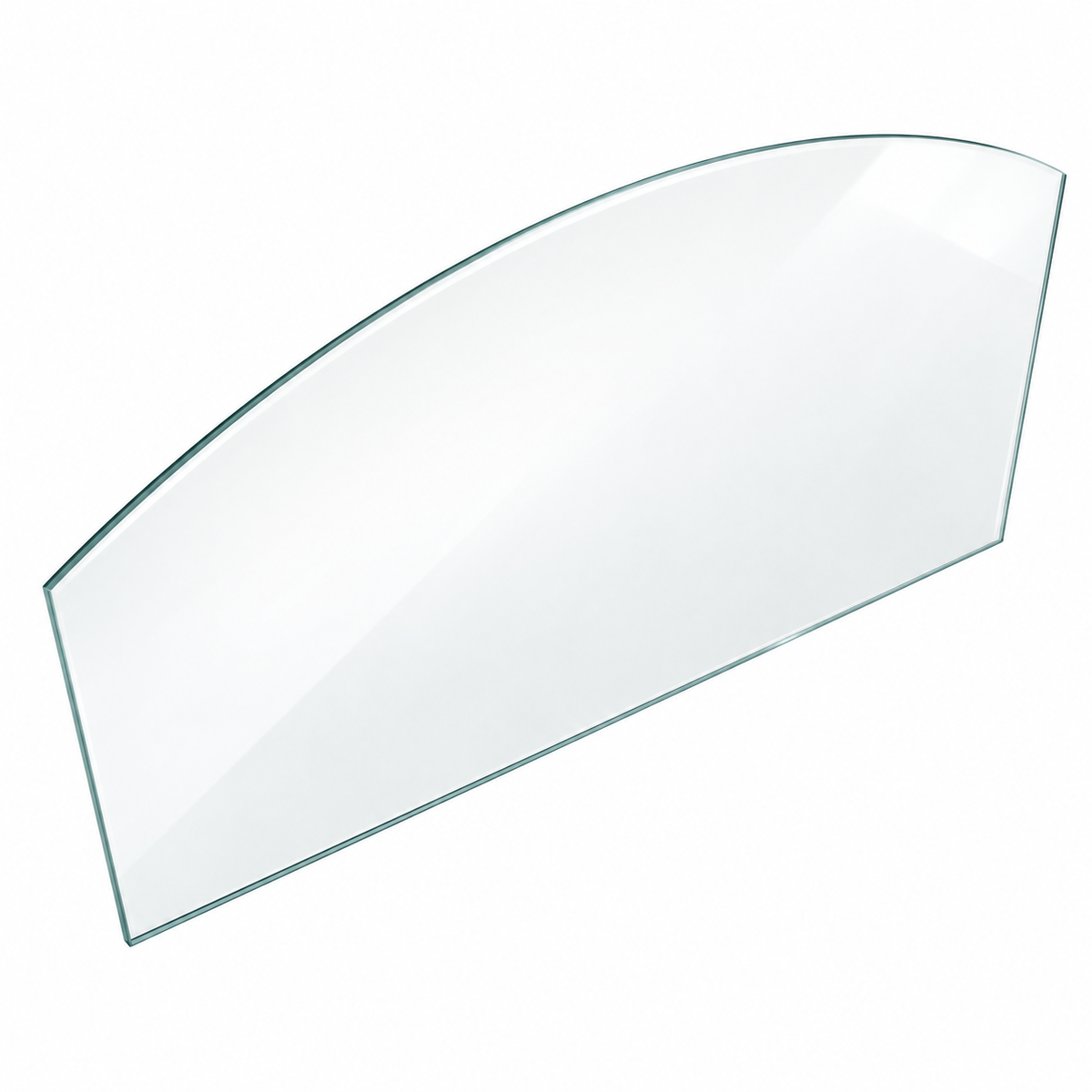 Golvskydd i härdat glas för kamin – 100 × 90 cm