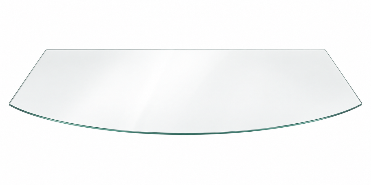 Golvskydd i härdat glas för kamin – 100 × 90 cm