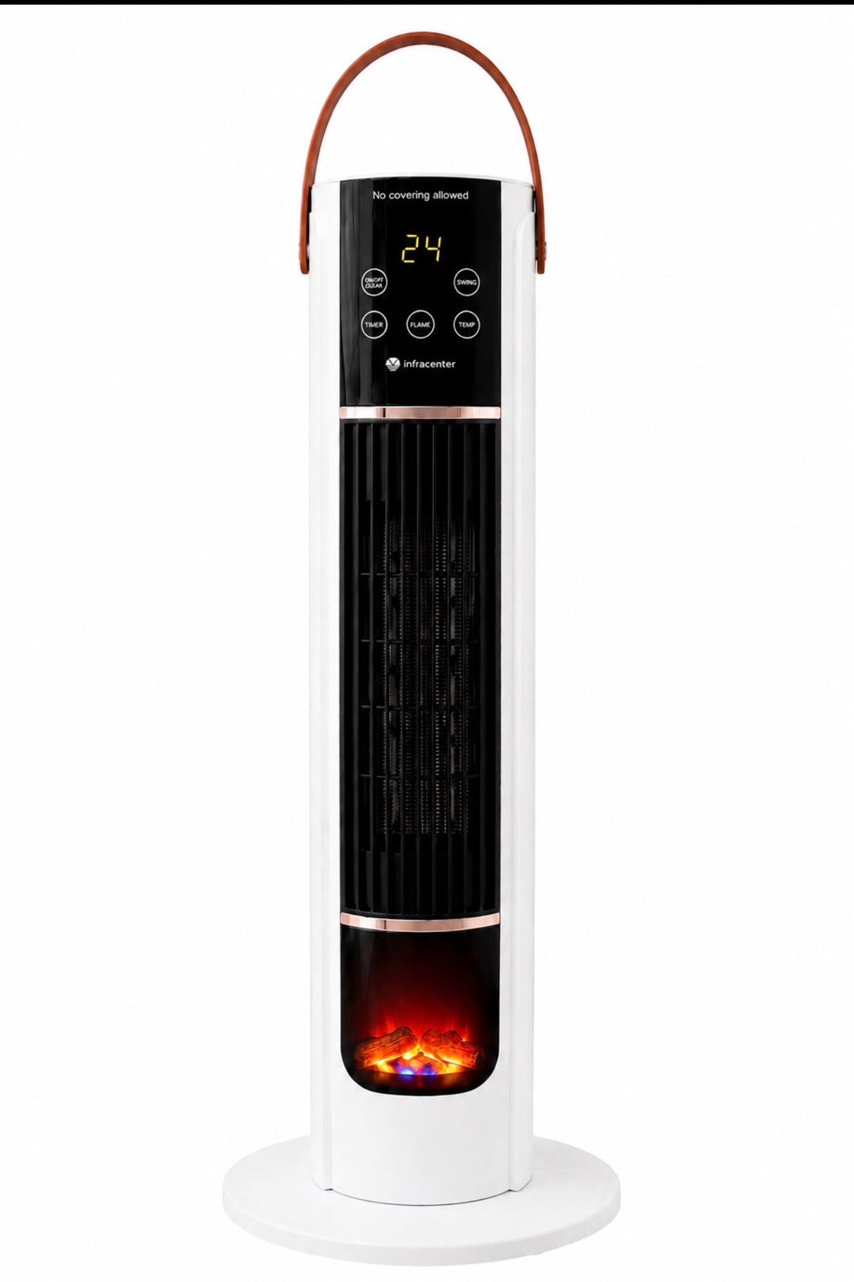 Flame Tower 2000W – Luftvärmare med Flammeffekt och Fjärrkontroll
