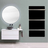 Towel Heater 500W Night Black – Exklusiv Handdukstork i Svart Glas med Infravärme