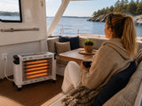Quartz Heater 2000W Vit – Flyttbar Infravärmare med Snabb och Behaglig Värme