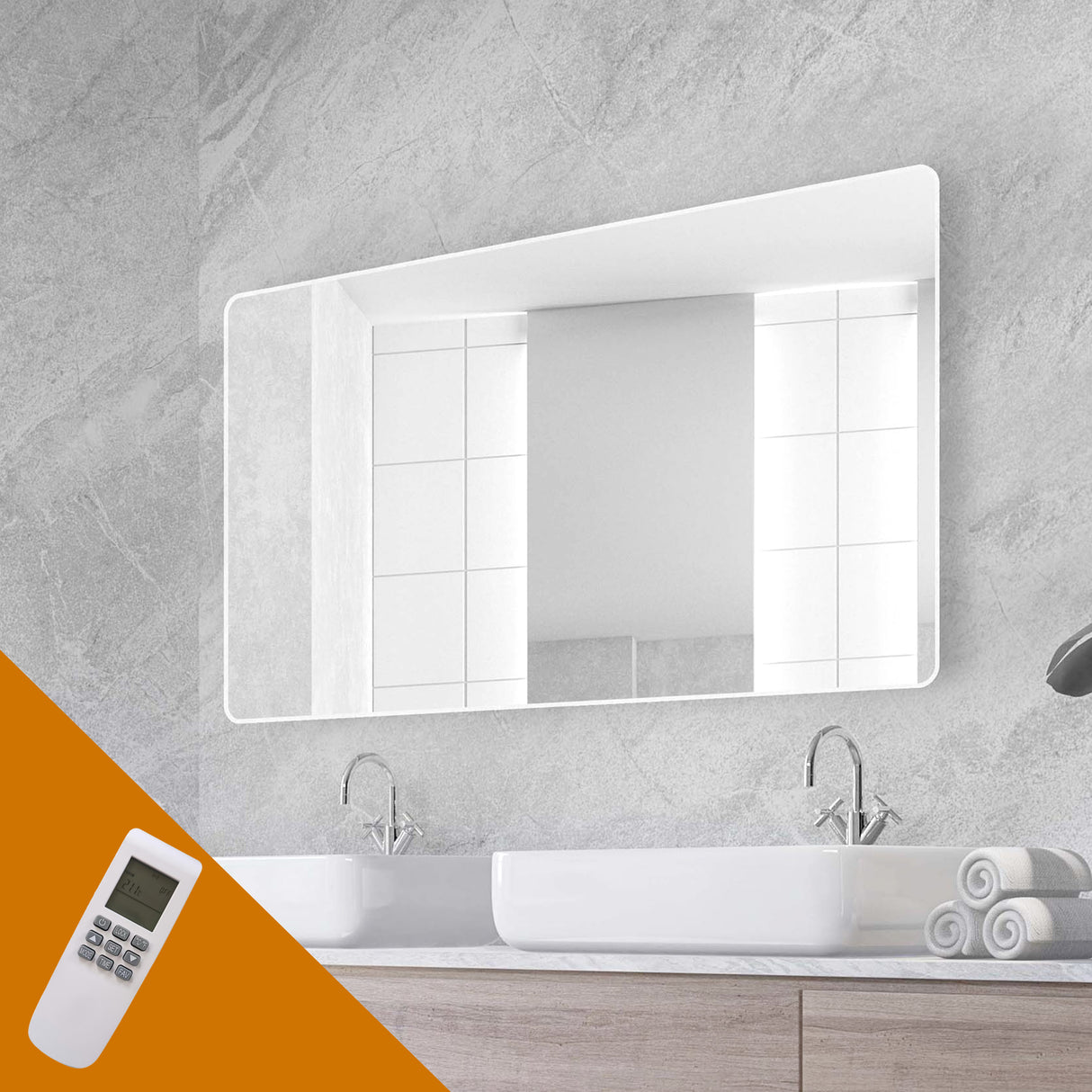 Infravärmespegel Mirror 700W – Imfri Spegel med Fjärrkontroll | Infracenter