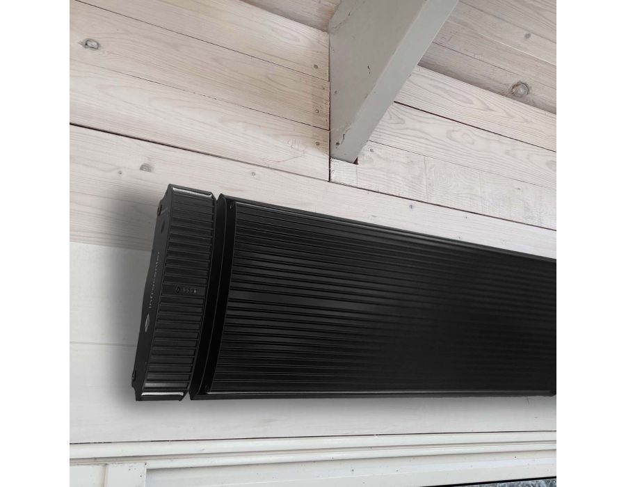 Infravärmepaket 2x Dark Heater 1800W Night Black – Infravärmare utan Ljus för Uterum & Inglasade Balkonger