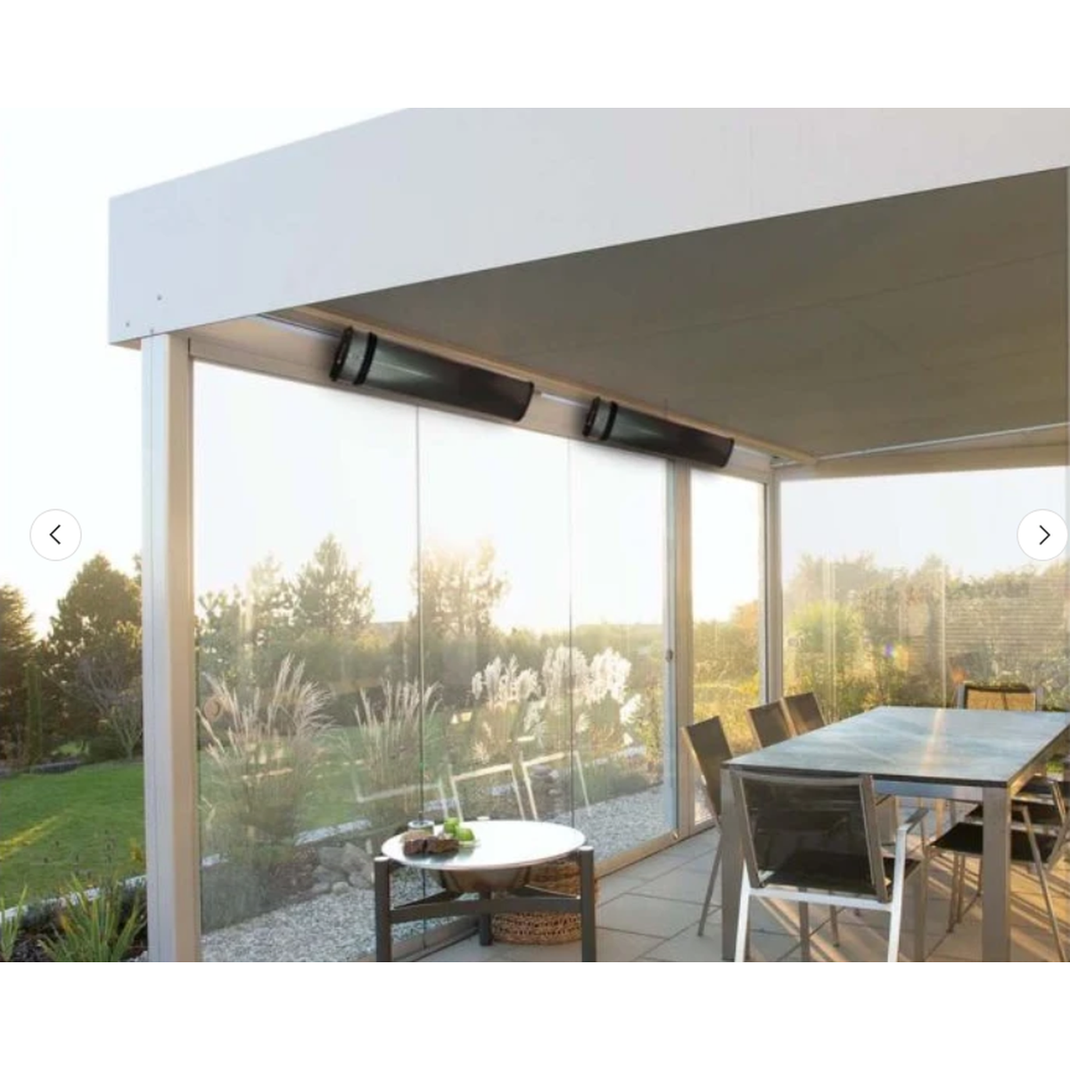 Infravärmepaket 3x Dark Heater 3200W Black – Kraftfull Terrassvärmare utan ljus för Uterum, Restaurang & Inglasade Balkonger